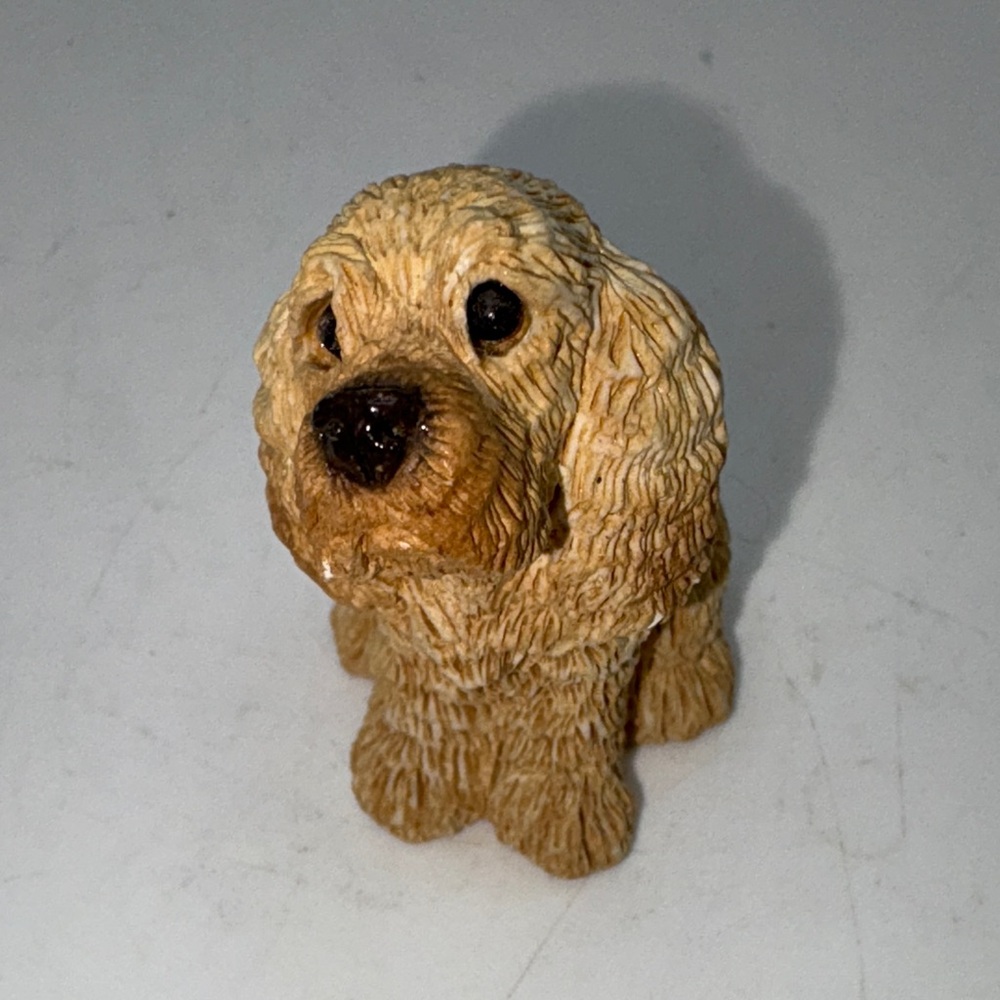 Stone Critters Littles Adorable Tan Golden Retriever Figurine